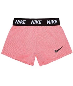Nike DRI-FIT Little Girls  Racer Pink Stripe Heather Sport Essentials Shorts 6 - Picture 1 of 1
