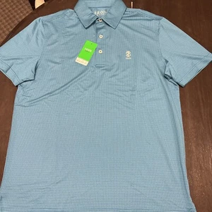 IZOD Golf Herren Hemd Medium Blau Gingham Neu Mit Etikett - Bild 1 von 4