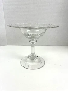 Vintage Cut Crystal Pedestal Round Compote 6"H x 7"W - Picture 1 of 9