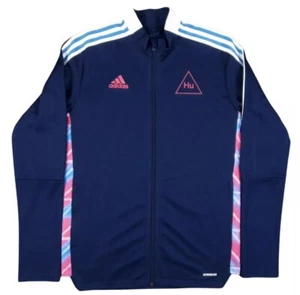 NEW! Adidas Jacket Pharrell Williams Human Race Blue Pink Soccer Men’s Small - Picture 1 of 4