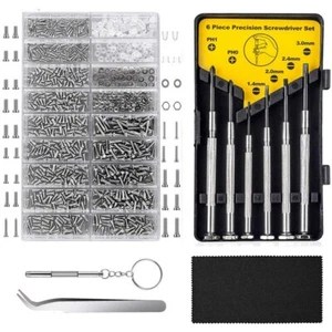 Eyeglasses Repair Kit,Eyeglass Screws Kit Glasses Precision Screwdriver Tool Set - Picture 1 of 12