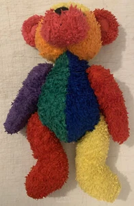 Vintage Casino Rainbow Colored 17” Teddy Bear PL300 - Picture 1 of 9