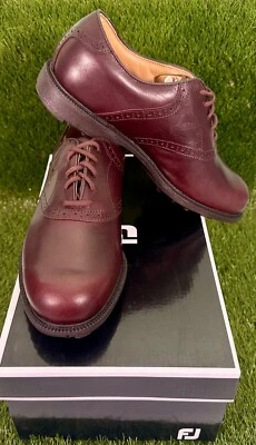 Nuevo en caja Footjoy Club Professionals zapato de golf para hombre, marrón, #57005 Foto 1 de 4