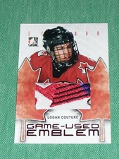 2007-08 ITG O CANADA Logan Couture GAME USED JERSEY SICK 4CLR EMBLEM Pre-RC L@@K