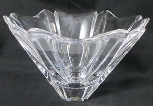 ORREFORS CRYSTAL CLEAR GLASS VASE SIGNED CANDY DISH VASE ART DECO - Picture 1 of 6