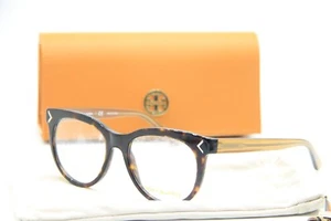 NEW TORY BURCH TY 2082 1713 HAVANA BROWN AUTHENTIC EYEGLASSES W/CASE 50-17 - Picture 1 of 3