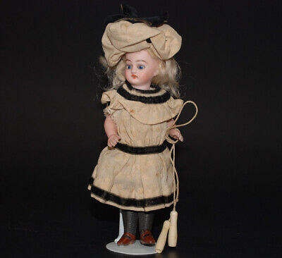 Uralte Ganzbisquite Puppe In  Originaler Kleidung * H 16 Cm * Um 1900/1920 • 8.39€