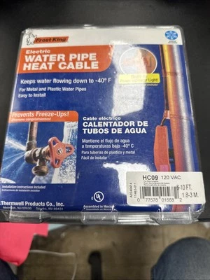 D-5. Thermwell Frost King Electric Water Pipe Heat Cable HC09 6-10Ft New - Image 1 of 2