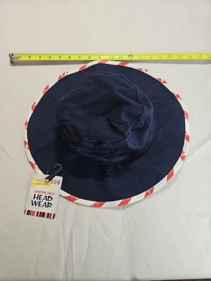 Nuevo Sombrero Boonie Reversible Unisex Wemco Azul Marino Patriótico EE. UU. Exterior. A12 Foto 1 de 4