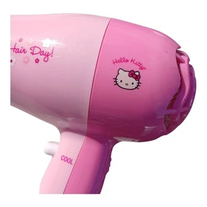 Hello Kitty Hair Blow Dryer KT3052 Sanrio 1875 Watt Cool Shot Button Pink Travel - Picture 1 of 12