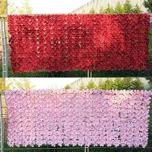 New Artificial Flower Sakura Garden/fence Roll Privacy Screen Balcony Cover - Picture 1 of 56