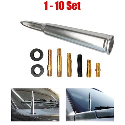 ANTENA BALA PRATA 1-10Conjunto Ajuste CAMINHÃO CHEVY SUV GMC SILVERADO DENALI SIERRA - Imagem 1 de 4