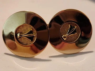 Gemelos antiguos vintage verdaderos enchapados en oro años 20 Art Deco Foto 1 de 4