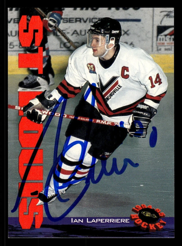 Ian Laperriere 1994-95 Classic #69 St. Louis Blues AUTO HAND SIGNED - Image 1 of 2