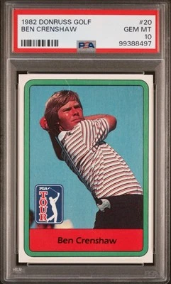 1982 DONRUSS GOLF #20 BEN CRENSHAW HOF PSA 10 - Image 1 of 2