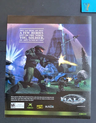 Halo Combat Evolved X Box Videojuego Promo Publicidad Impresa 2002 Foto 1 de 2