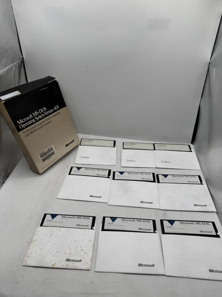 Microsoft MS-DOS 4.01 Operating System Version 5.25 Disks UNTESTED 9 Discs As Is - Image 1 of 4