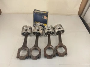 1975 to 1980 MG MGB NEW Pistons And Rings .030 Over On USED Rods - Picture 1 of 12