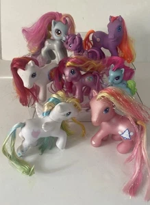 My Little Pony Lote de 8 Estatuillas de Caballo de Plástico G3 Juguetes Hasbro 2002-2008 - Imagen 1 de 16