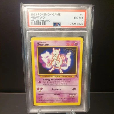 1999 Pokémon Game Movie Mewtwo 3 Movie Promo PSA 6 - Image 1 of 2