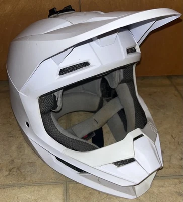 Adulto Pequeño Fox Racing V1 ST-1585 Casco Motocross Motocicleta ATV Blanco Mate Foto 1 de 4