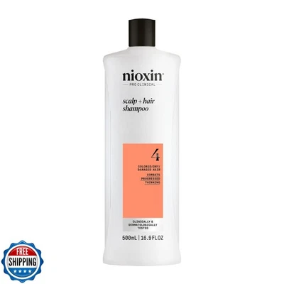 Champú para cuero cabelludo + cabello Nioxin System 4 | Para cabello teñido o dañado con Progr Foto 1 de 4