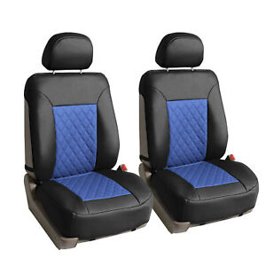 Leatherette Diamond Pattern Seat Cushions For Car Truck SUV Van - Front Seats