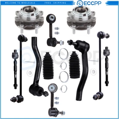 Barra estabilizadora barra estabilizadora de dirección delantera 12 piezas fuelle de piñón para Nissan Altima 2007-2013 Foto 1 de 4