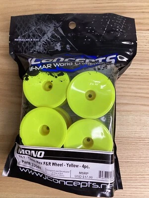 Jconcepts Mono Stadium Truck ST Wheels T5M T6.1 T6.2 ET410 YZ-2T Yellow 3354Y - Image 1 of 4