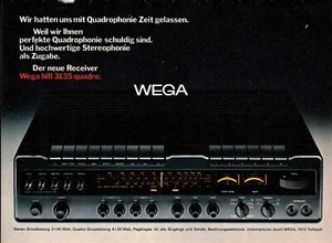 3w6169/ Alte Reklame von 1974 – WEGA – Receiver Wega hifi 3135 quatro - Picture 1 of 1