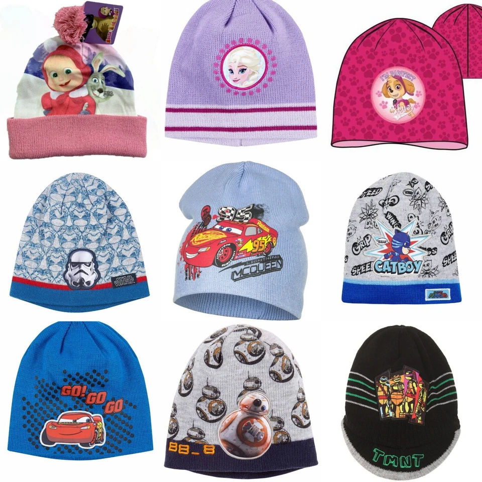 Boys Girls Kids Children Child Character Winter Hat Hats age 3-8 years 52-54cm - Image 1 of 1