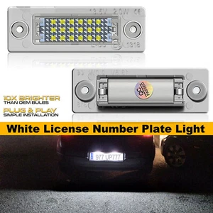 6500K White Rear LED License Plate Number Tag Light Lamp For VW Jetta 2005-2010 - Picture 1 of 9