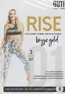 Buti Yoga Rise 3 DVD Workout Set with Bizzie Gold New Sealed Exercise - Picture 1 of 2