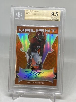 BO SCARBROUGH 2018 VALIANT Orange AUTO RC BGS 9.5/10  GEM MINT /35 SP BAMA - Image 1 of 4