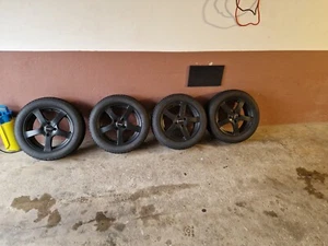 Ganzjahresriefen Dezent RE mattschwarz 6.0x16 (LK4/108,ET25) mit Nankang Cross  - Bild 1 von 4