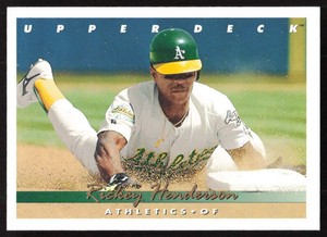1993 Upper Deck   Rickey Henderson #136 Oakland Athletics