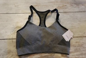 Nursing Bra Lined Yoga Racerback Bra Gray Black Size Small New with tags - Picture 1 of 4
