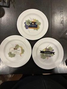 Lot Of 3 Wedgewood Grand Gourmet 1999 Vintage Collection Wine Label Plates 8.5” - Picture 1 of 6