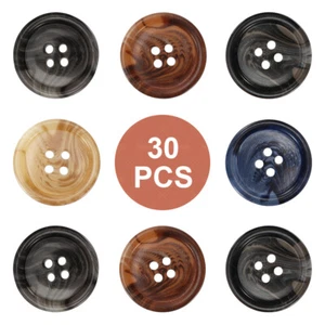 30 Stück Harz Nähen Knöpfe, 25 mm/1 Zoll Runde Großpackung Knöpfe zum Nähen Handwerk - Bild 1 von 7