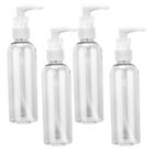 4 Clear Pump Bottles 100ml for Shampoo, Lotion, Cosmetics