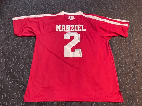 Stitched JOHNNY MANZIEL #2 Texas A&M Aggies Jersey Mens 2XL XXL Adidas Cover