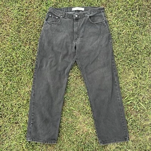 Vintage Y2K Arizona Jeans 38x32 Baggy Loose Fit Faded Black Skater Grunge Opium - Picture 1 of 6