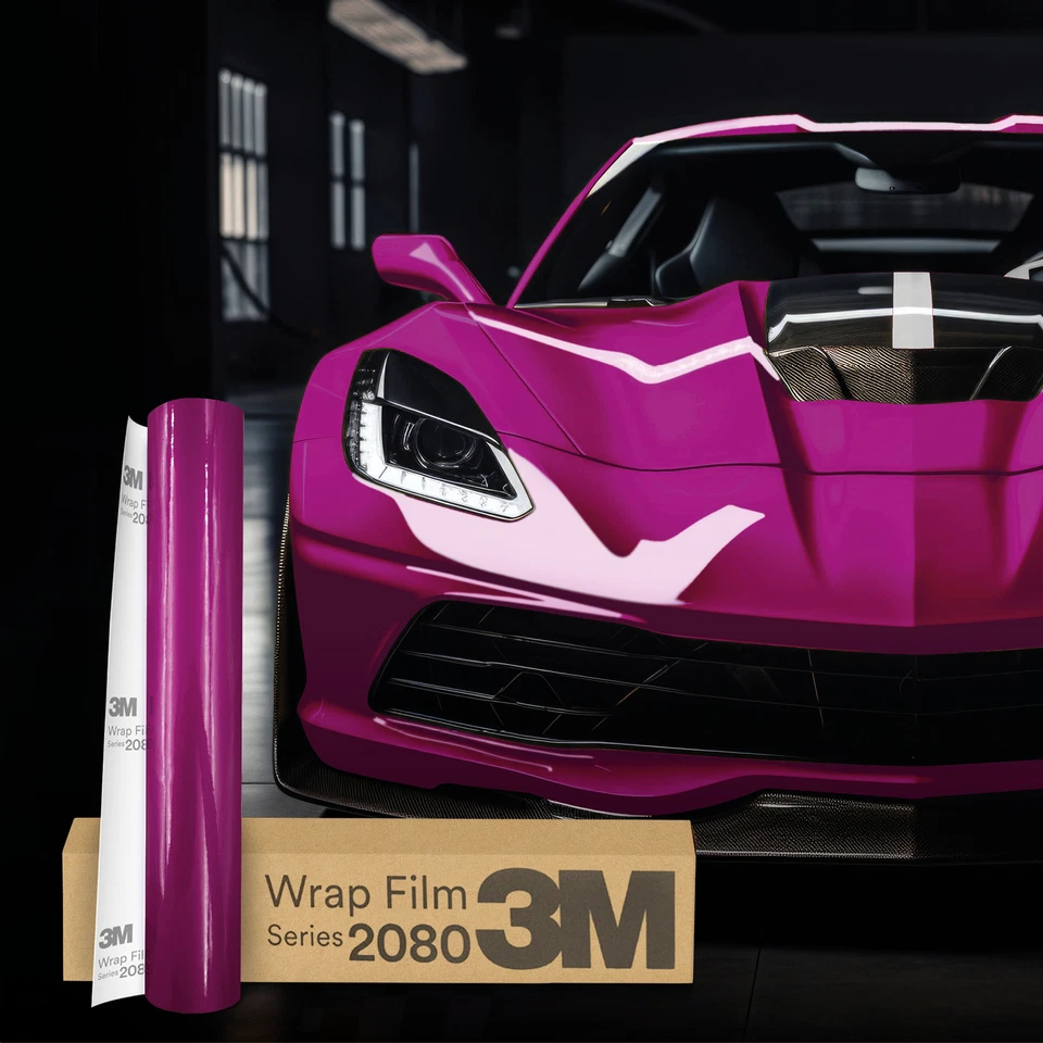 3M Wrap Film Series 2080 Car Wrapping Folie 30x152cm G348 Gloss Fierce Fuchsia - Bild 1 von 4