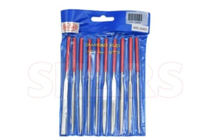 Shars 5-1/2" x 2" 10 PCS Diamond Needle File Set Hard Chrome Bond !\ - Picture 1 of 2