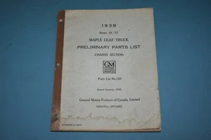 1938 Chevrolet Maple Leaf Truck Parts List Catalogue Preliminary 16 17 Chassis - Bild 1 von 12