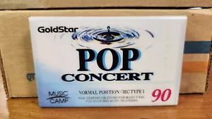 Goldstar Pop Concert 90 min Type I Blank Audio Cassette Tape Made In Korea NEW - Picture 1 of 2