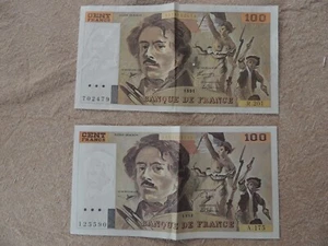 Two 100 Cent Francs 1990 A.175- 1991 R.201 Banque de France - Picture 1 of 7