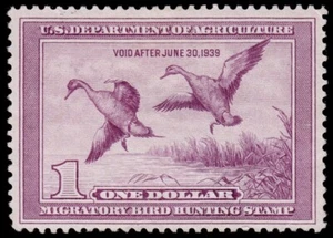 United States Hunting Permit Stamp Scott RW5 (1938) Mint LH VF, CV $200.00 W - Picture 1 of 1