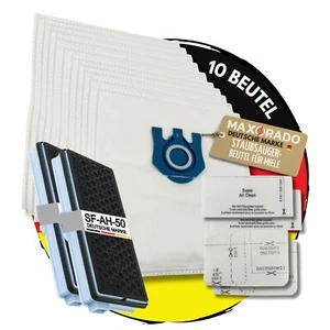 10 Staubsaugerbeutel Hepa Filter Set für Miele C3 C2 Complete S8340 S8430 S8310  - Bild 1 von 8