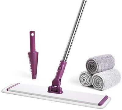 CQT 18  Inch Commercial Microfiber Floor Mop With 4 Washable Pads SS Handle • 21.99$